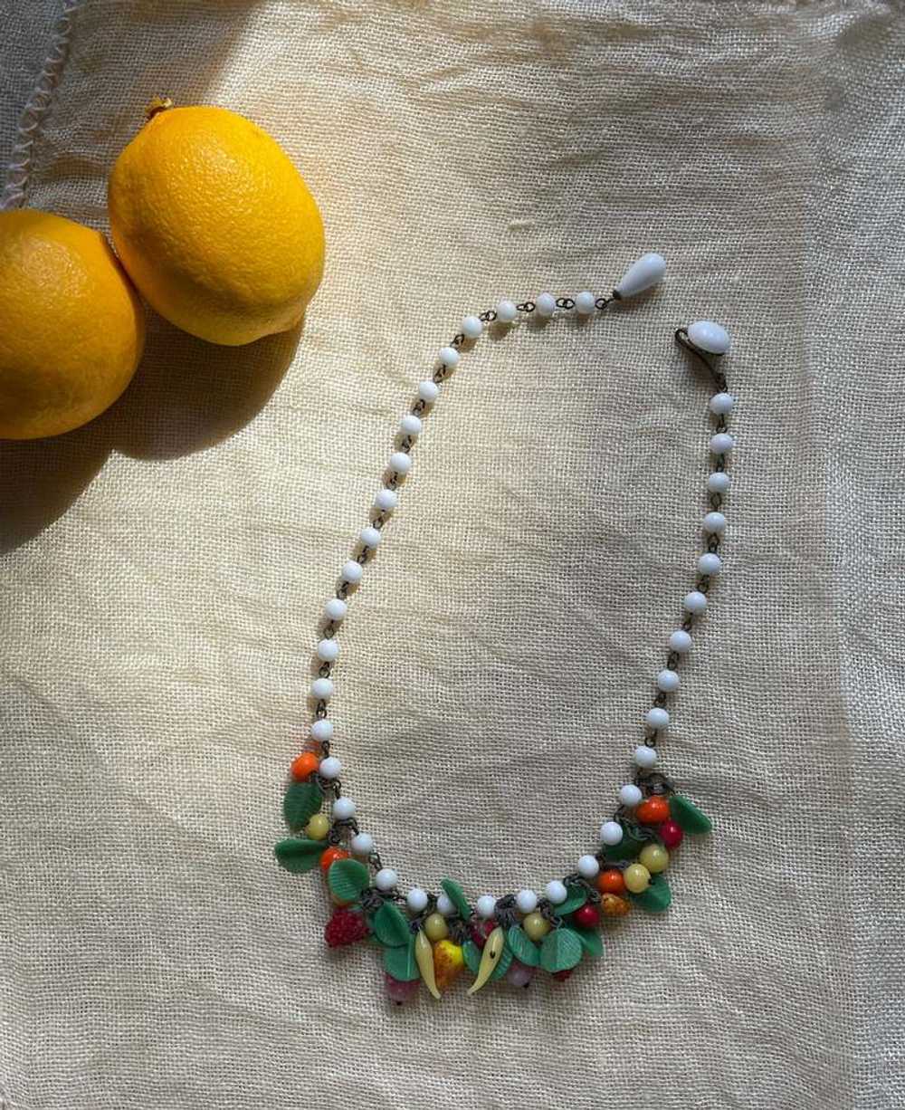 Glass fruit salad tutti frutti necklace - image 2