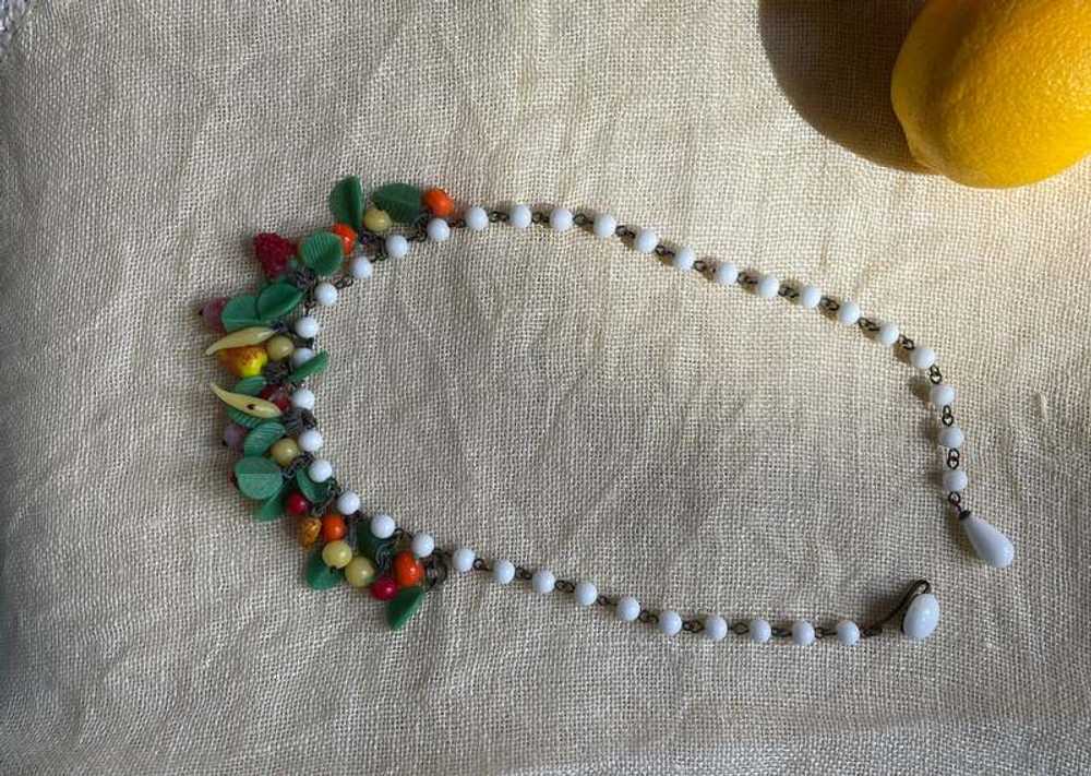 Glass fruit salad tutti frutti necklace - image 6