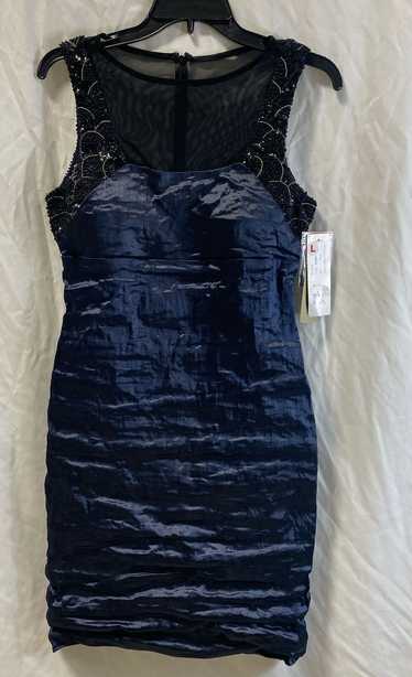 NWT Nicole Miller Womens Navy Blue Black Sequin Sl