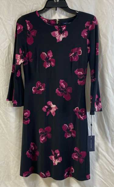 NWT Tommy Hilfiger Womens Black Pink Floral Bell … - image 1