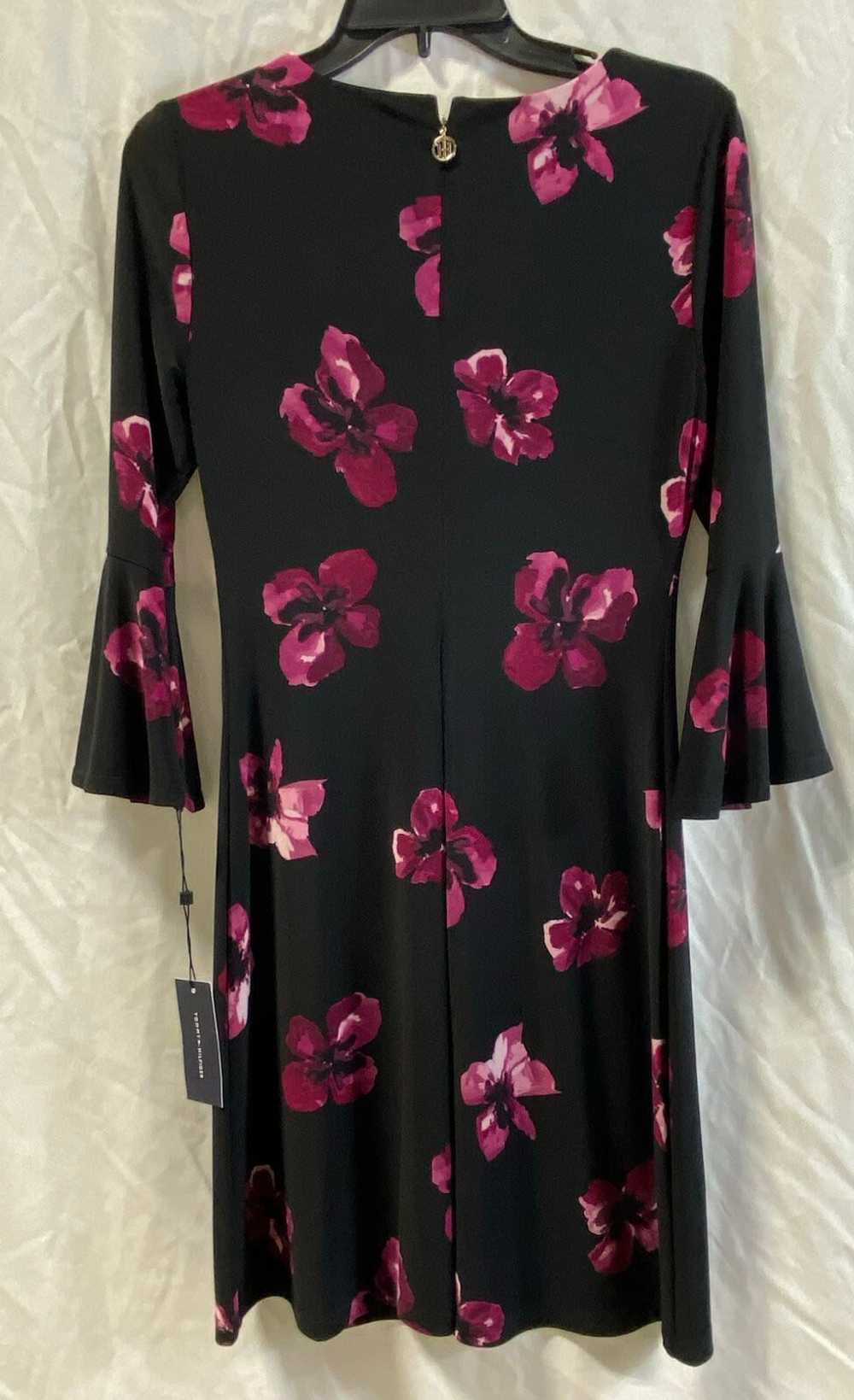 NWT Tommy Hilfiger Womens Black Pink Floral Bell … - image 2