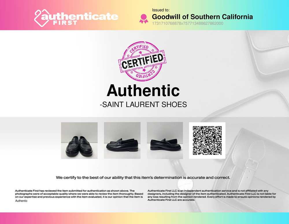 AUTHENTIC Saint Laurent Black Loafers Women Sz 9 - image 10