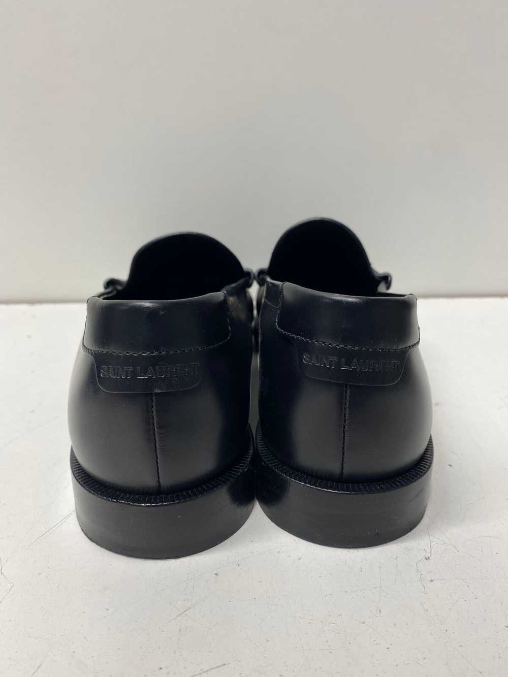 AUTHENTIC Saint Laurent Black Loafers Women Sz 9 - image 4