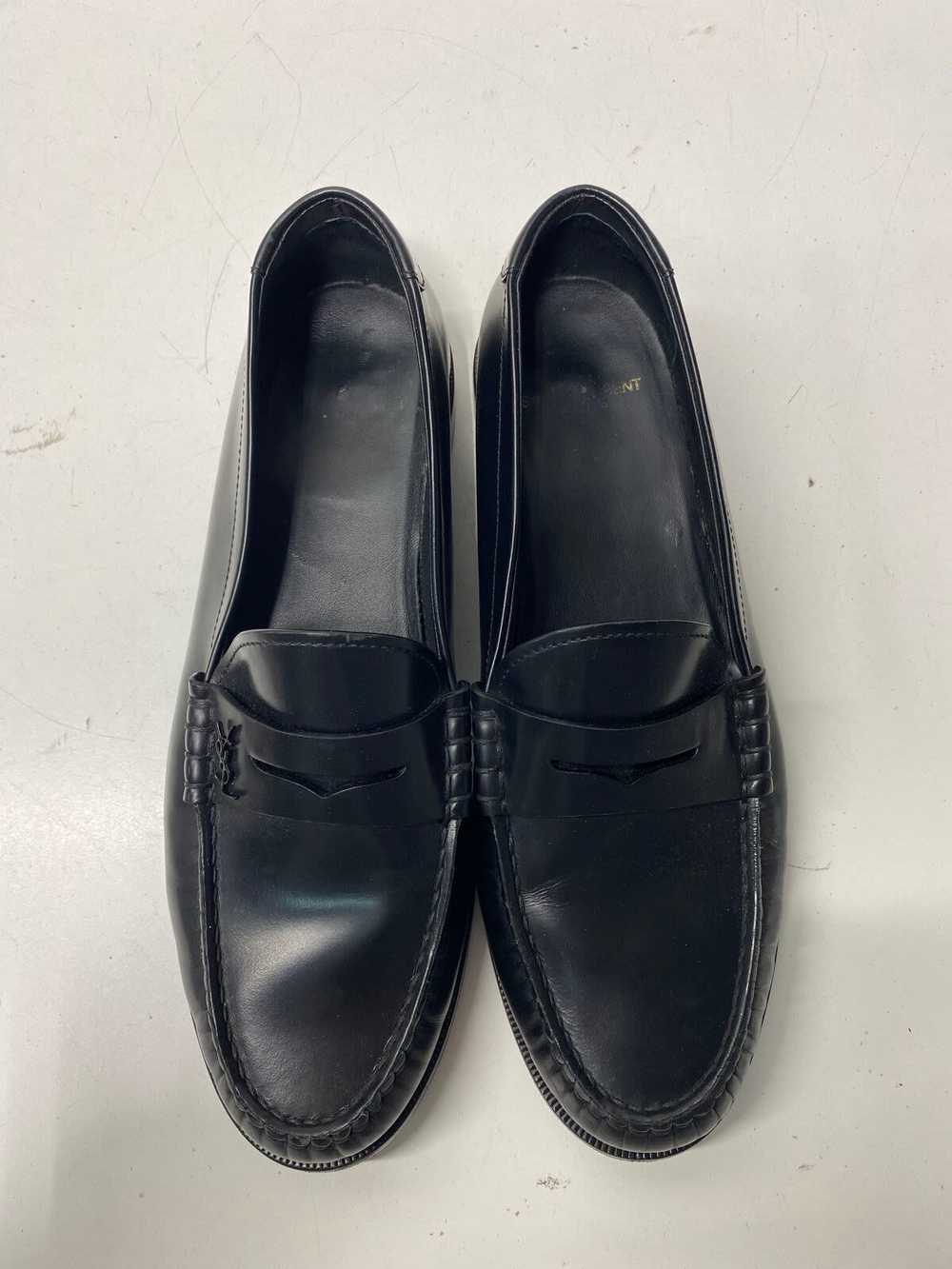 AUTHENTIC Saint Laurent Black Loafers Women Sz 9 - image 7