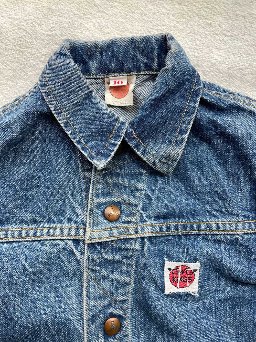 GWG kids size 10 denim jacket (dark stone wash) - image 3