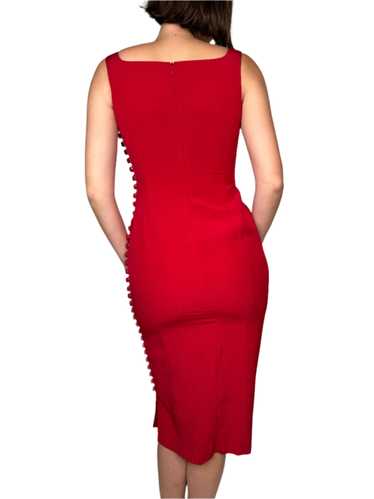 Jones New York Evening Red Midi Dress 1990s - image 1