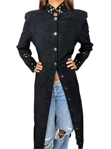 Margaret Godfrey, Black Suede Studded Duster 1980s