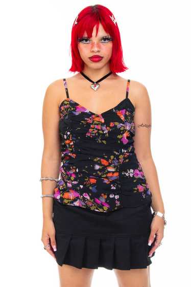 Vintage Y2K Delicate Floral Tank Top - S