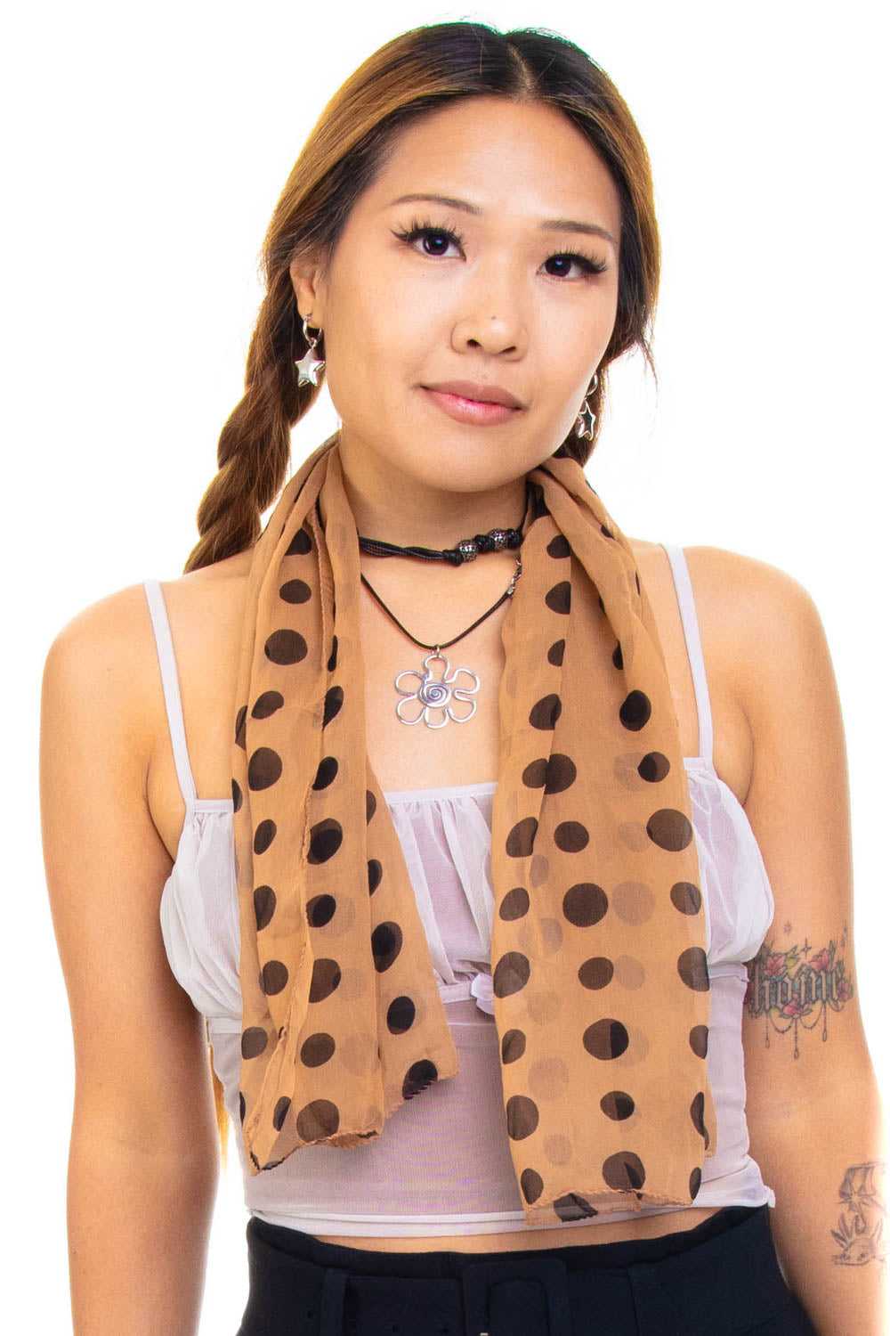 Vintage 90's Polka Dot Scarf - image 2