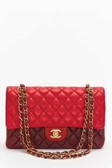 Pre-Loved Chanel™ Red Two-Tone Lambskin Medium Cla