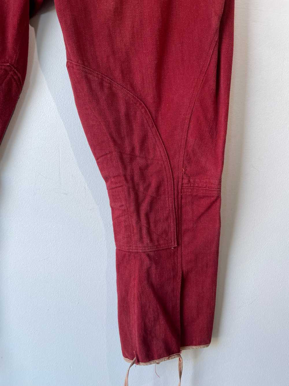 Antique Red Cotton Riding Jodhpur Pants - image 2