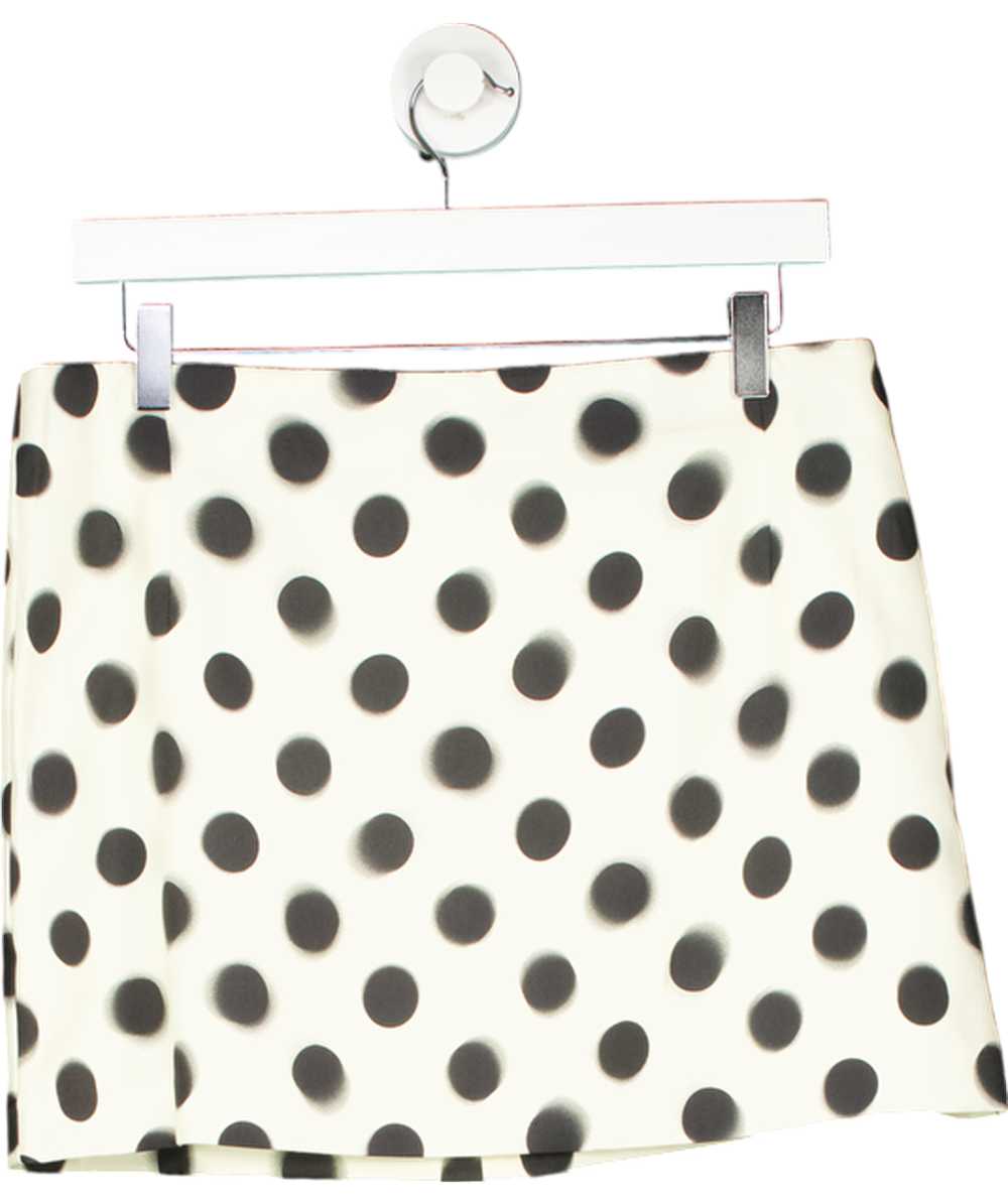 MANGO Cream Polka Dot Satin Mini Skirt UK 12 - image 1