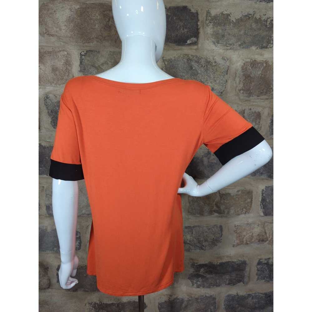 Other Sarin Mathews Top Orange Black Short Sleeve… - image 4