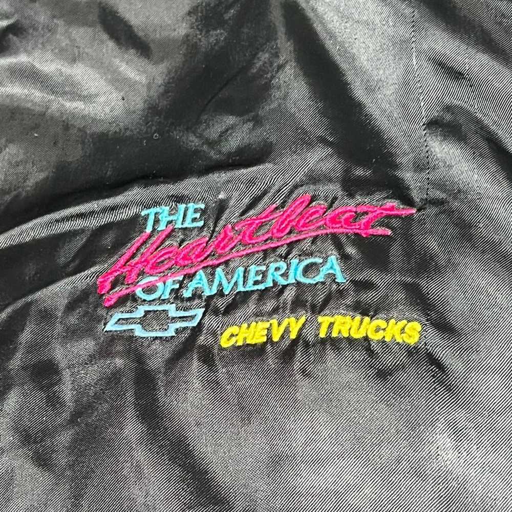 Vintage VINTAGE 80’s CHEVY TRUCKS Satin Embroider… - image 4