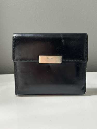 Prada Prada Vintage Black Leather Trifold Wallet