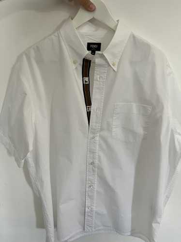 Fendi FENDI white boxy short sleeve shirt - image 1