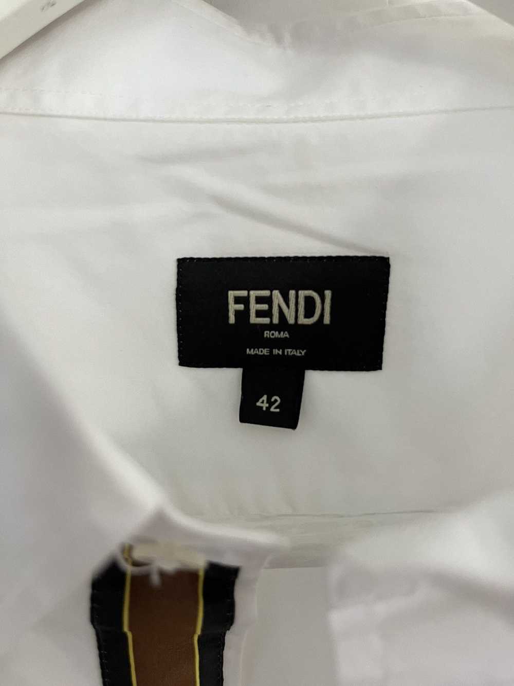 Fendi FENDI white boxy short sleeve shirt - image 3