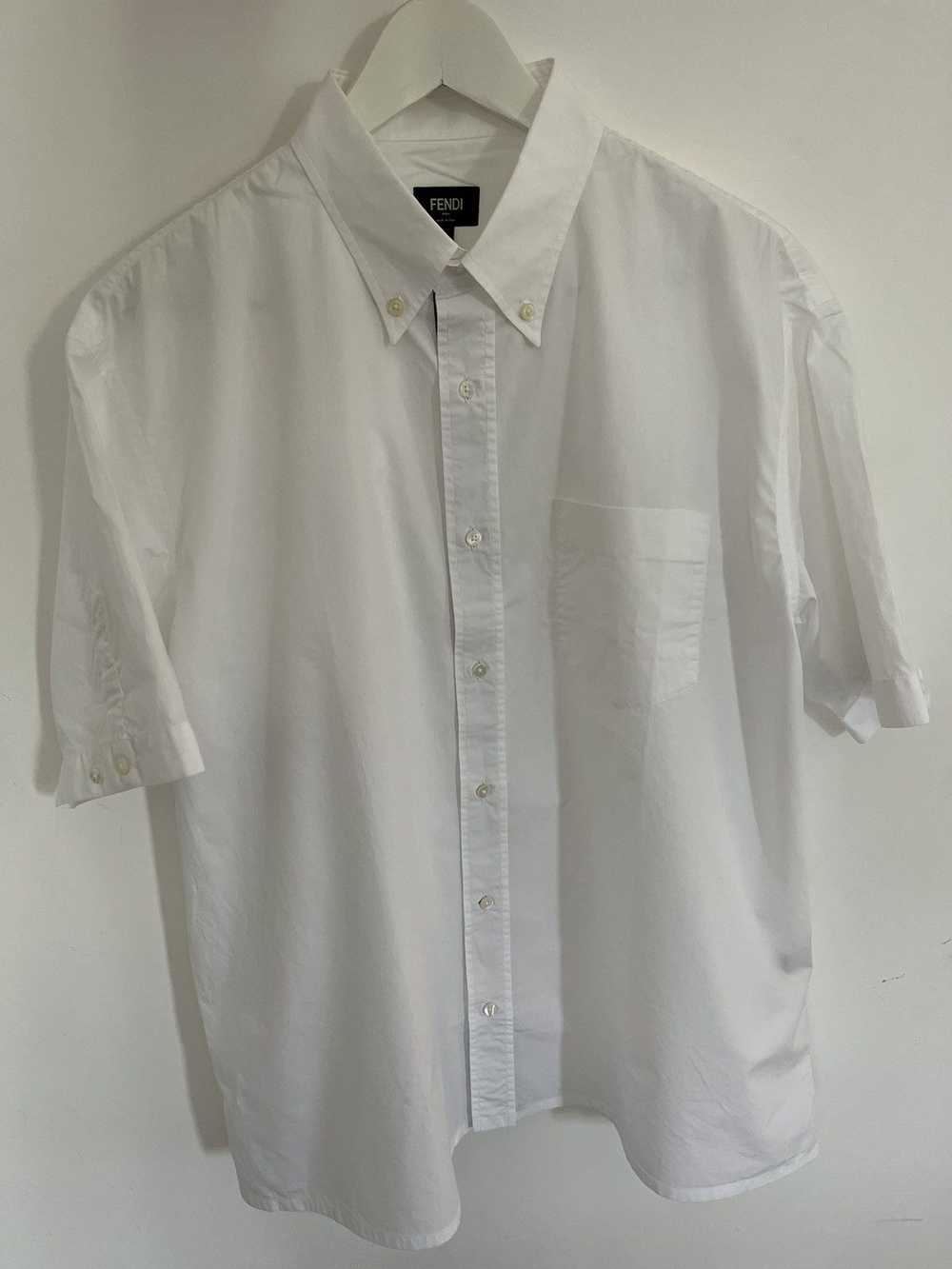 Fendi FENDI white boxy short sleeve shirt - image 4