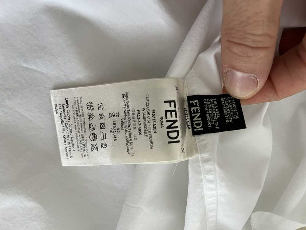 Fendi FENDI white boxy short sleeve shirt - image 9