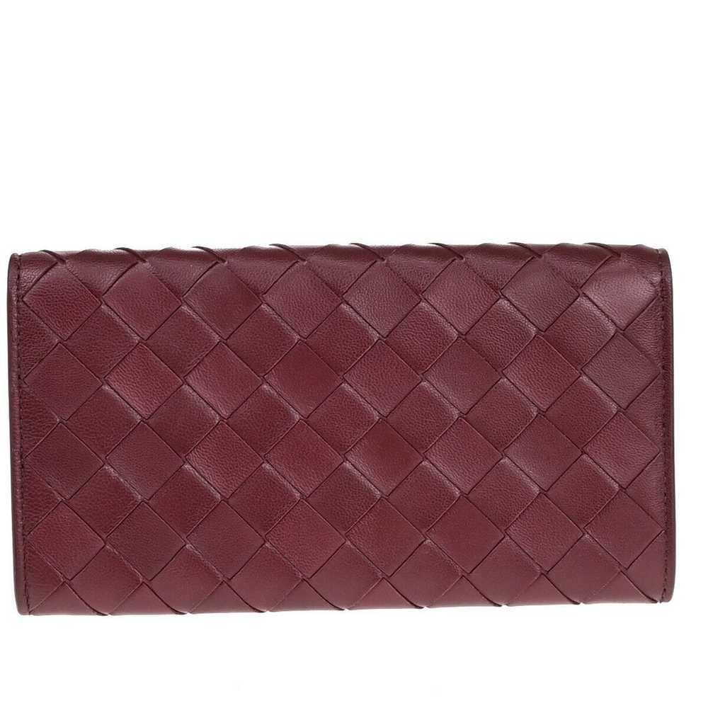 Bottega Veneta Intrecciato Burgundy Leather Walle… - image 2