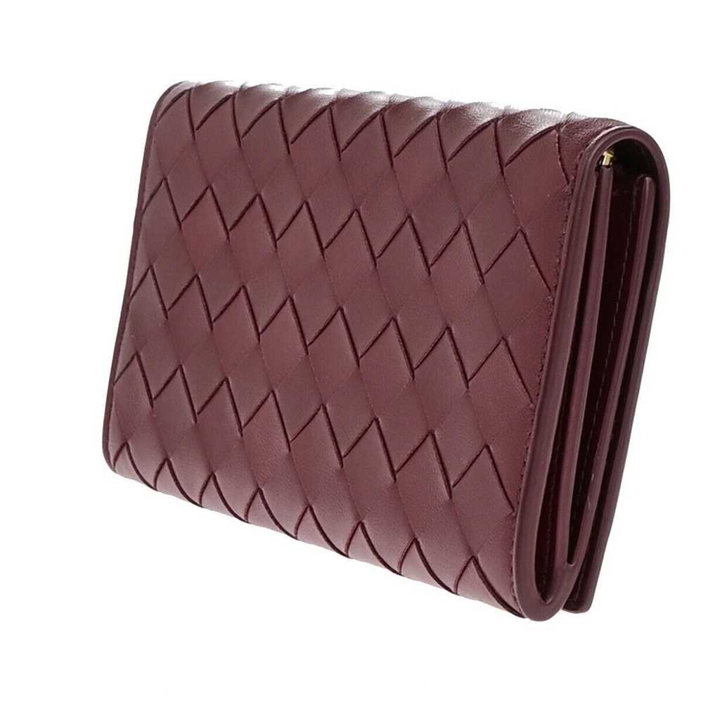 Bottega Veneta Intrecciato Burgundy Leather Walle… - image 4