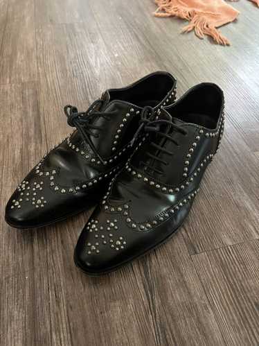 Saint Laurent Paris SL Studded Leather Derbies 40