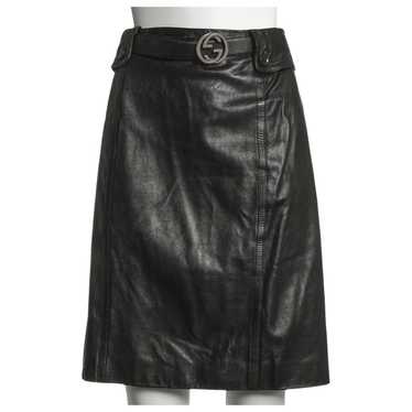 Gucci Leather mid-length skirt - image 1