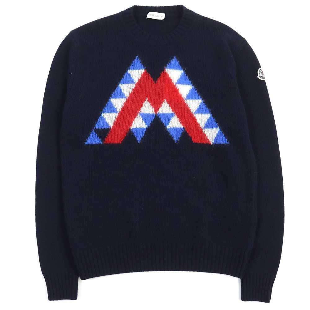 MONCLER knit wool Navy GIROCOLLO TRICOT S - image 1