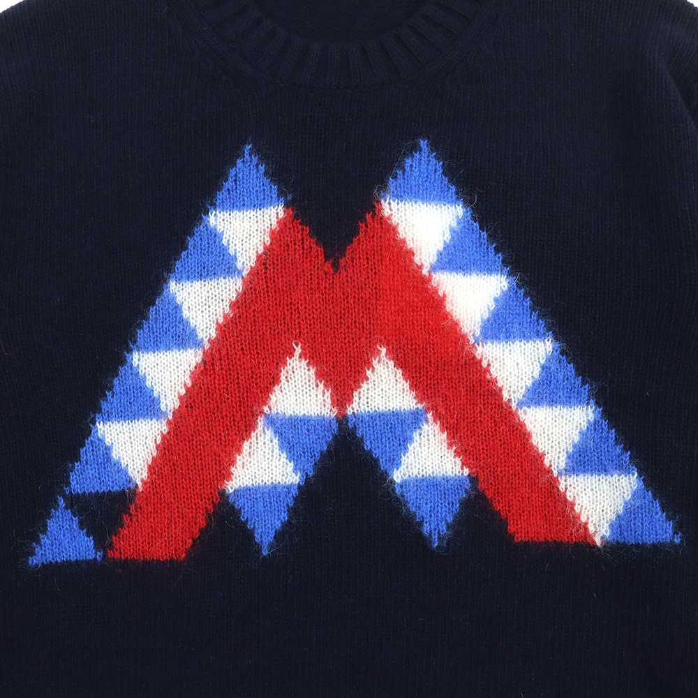 MONCLER knit wool Navy GIROCOLLO TRICOT S - image 4