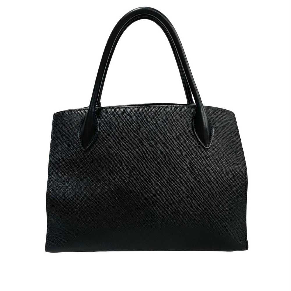 PRADA Shoulder Bag leather black monochrome - image 5