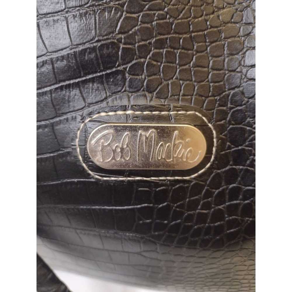 New BOB MACKIE Tote Large Faux Crocodile Leather … - image 3