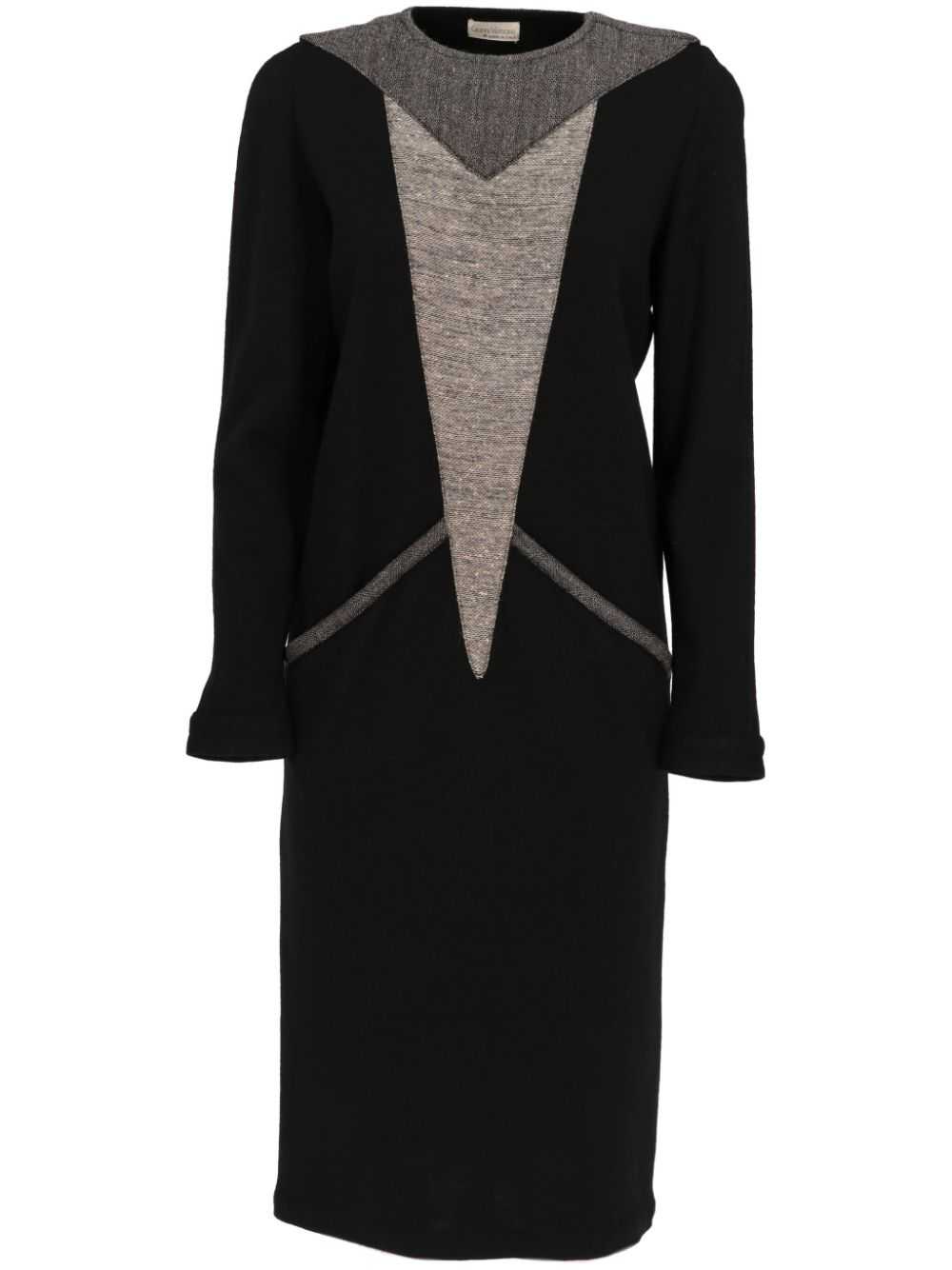 Versace Pre-Owned 1970s panelled dress - Black - image 1