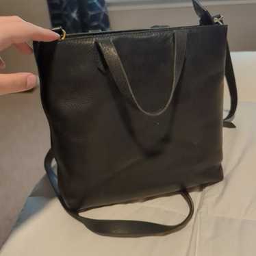 Madewell Small Leather Transport Tote Black