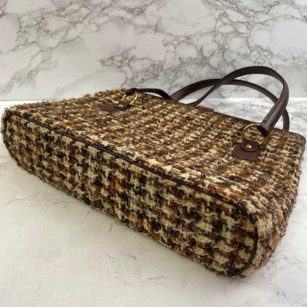 Vintage Wool × Genuine Leather Antique Handbag - image 8