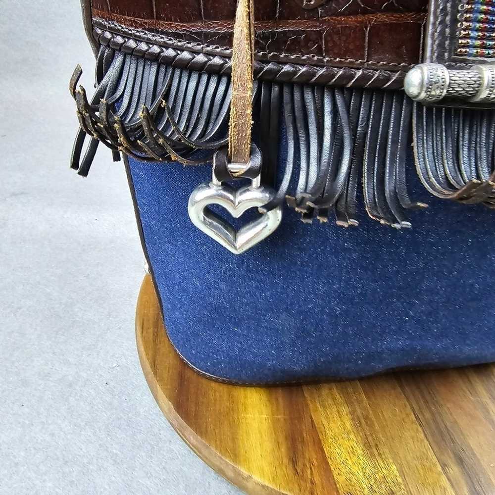 Vintage Brighton denim with glass seed beads purs… - image 11