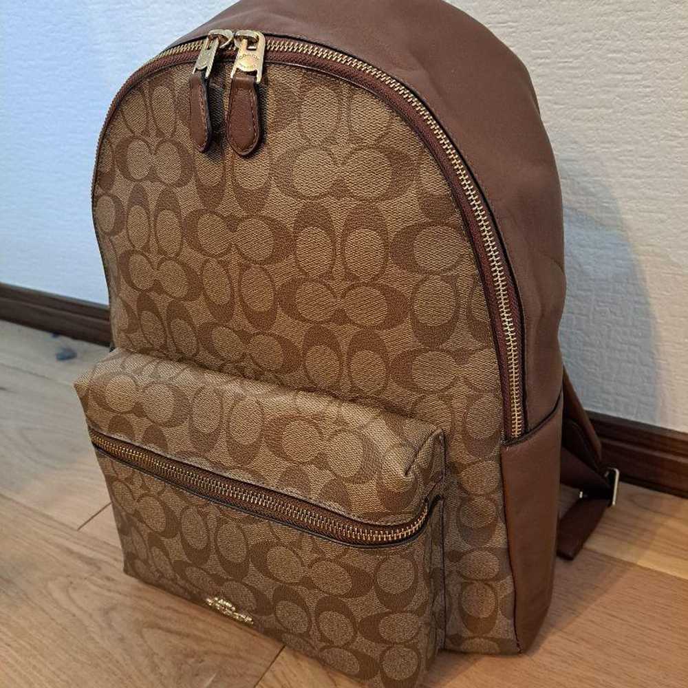 COACH Brown Backpack Synthetic Leather - image 2