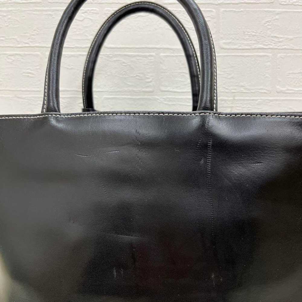 FURLA Leather Tote Bag Shoulder Bag Black - image 5