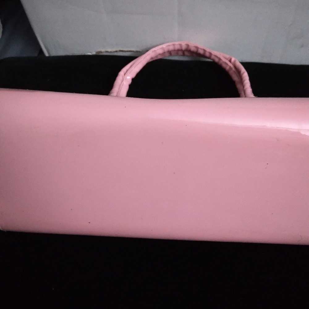 Vintage 1950's Barbie Pink Patent Leather Purse - image 5