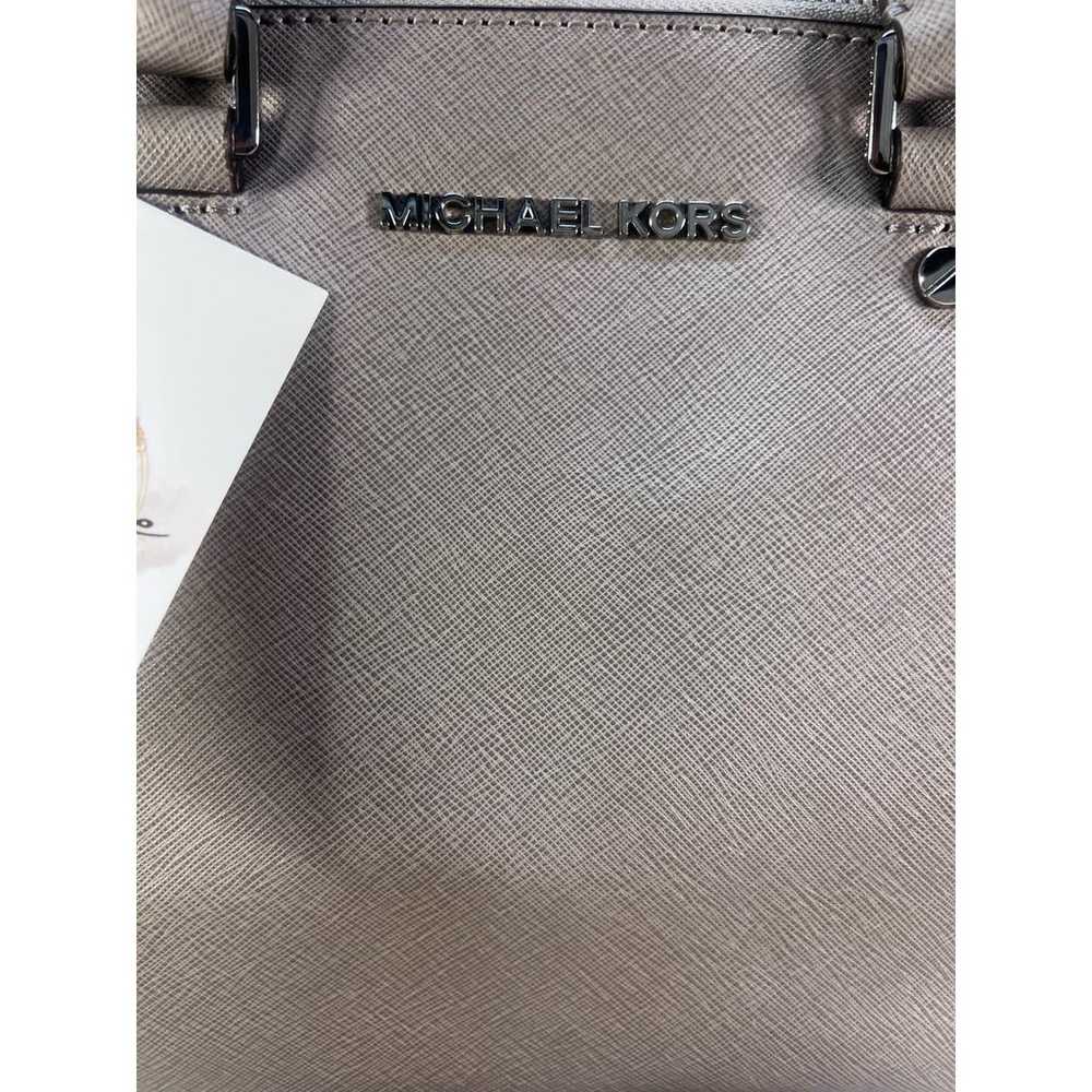 Michael Kors Gray Saffiano Leather Handbag Purse - image 2