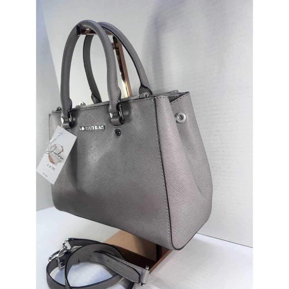 Michael Kors Gray Saffiano Leather Handbag Purse - image 4