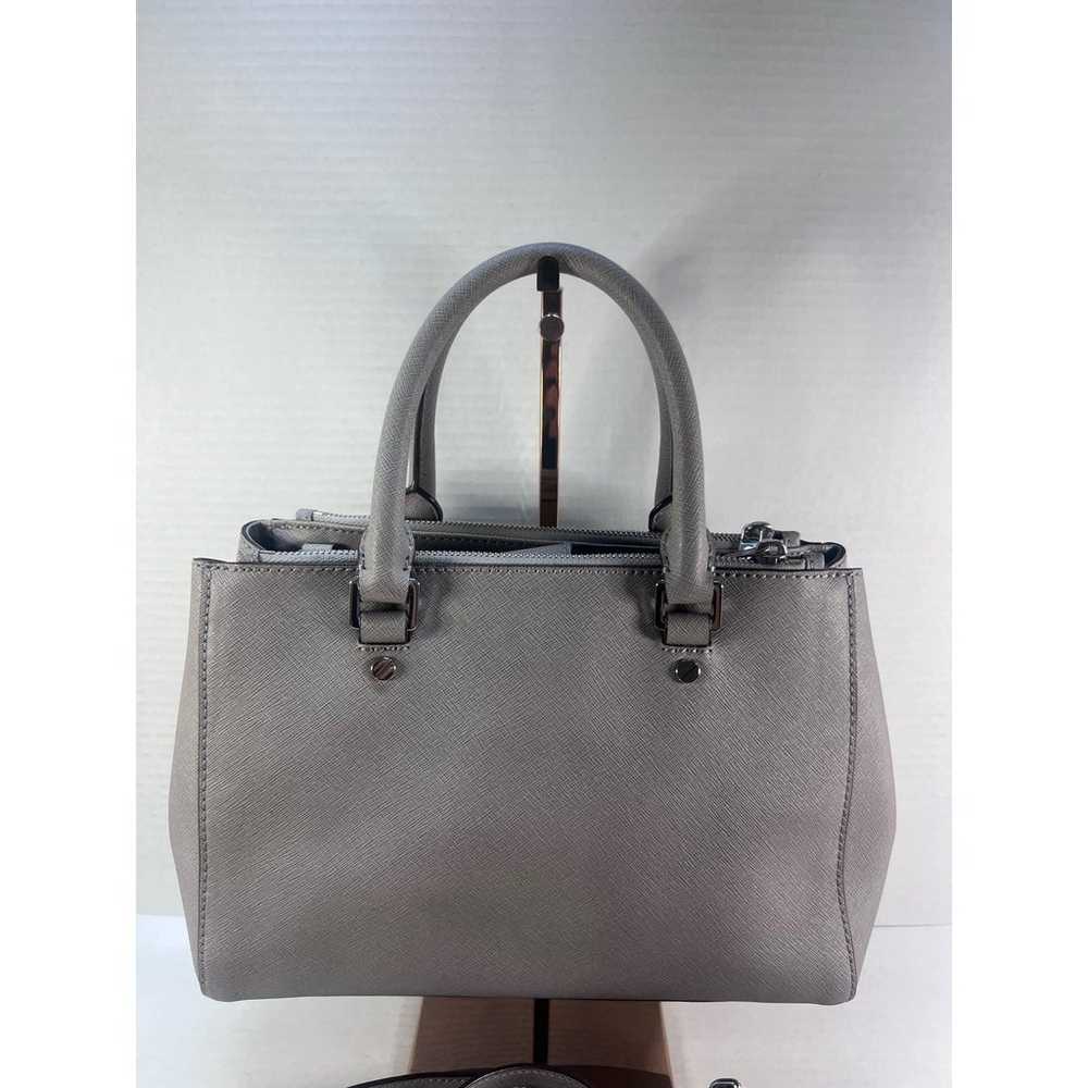 Michael Kors Gray Saffiano Leather Handbag Purse - image 5