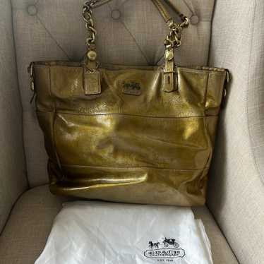 Large Gold Coach Purse - image 1