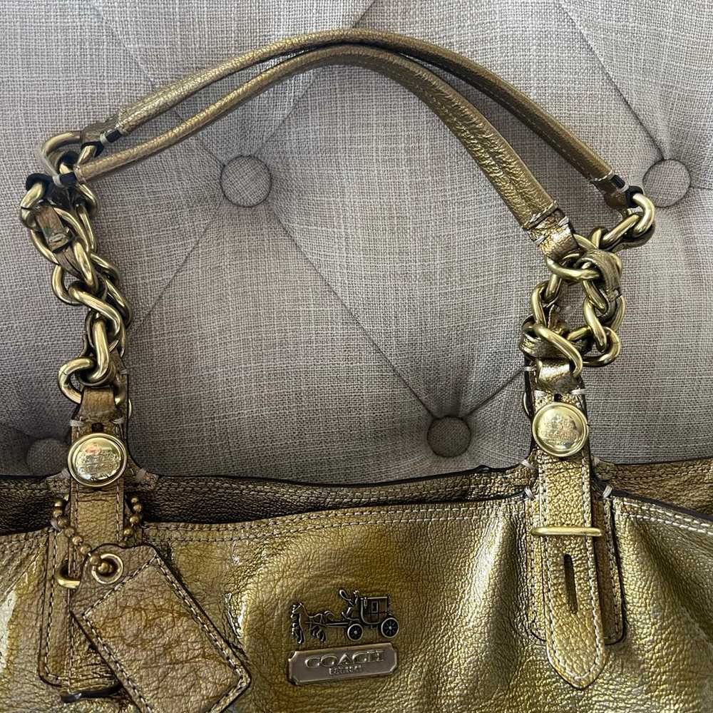 Large Gold Coach Purse - image 2