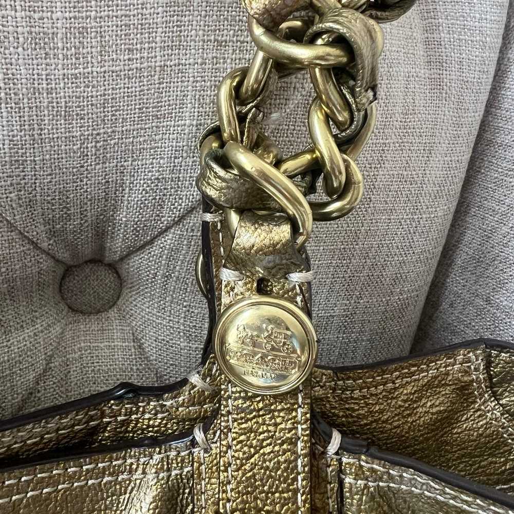 Large Gold Coach Purse - image 3