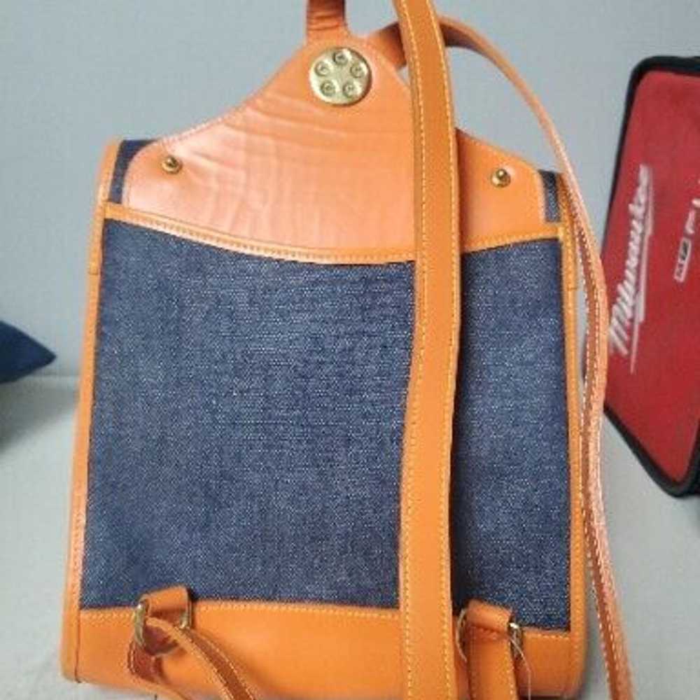 Vintage Dooney & Bourke Backpack Canvas Leather U… - image 12