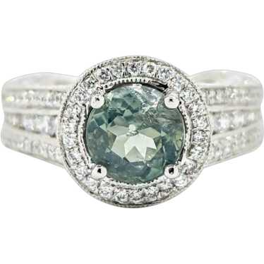 Exquisite GIA 1.59ct Alexandrite and Diamond Ring 