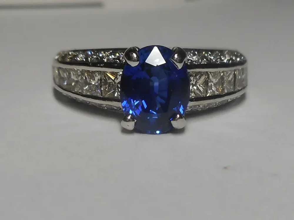 Ring Natural Sapphire Diamond Size 5 1/2 - image 12