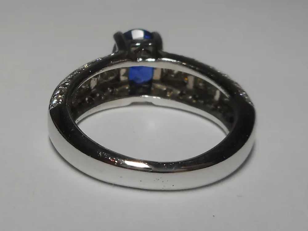 Ring Natural Sapphire Diamond Size 5 1/2 - image 2