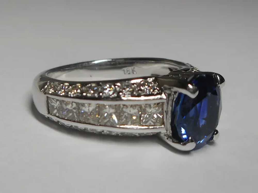 Ring Natural Sapphire Diamond Size 5 1/2 - image 8