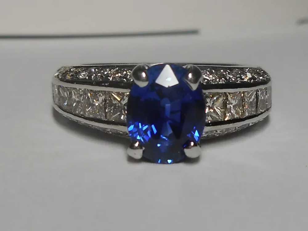 Ring Natural Sapphire Diamond Size 5 1/2 - image 9